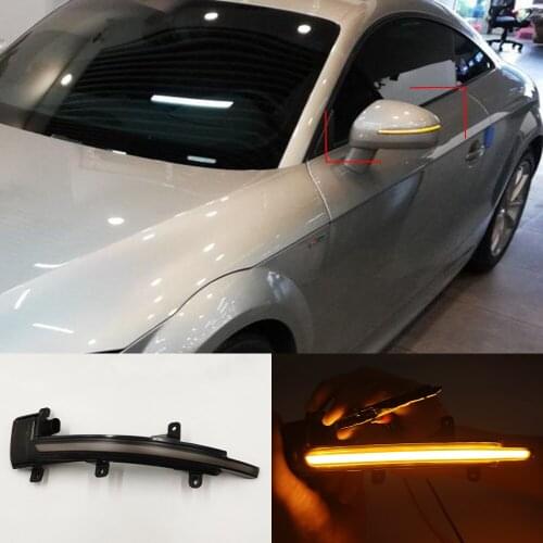 For Audi TT Mk2 8J TTS R8 2007 2008 2009 2010 2011 2012 2013 2014 Side Wing Mirror LED Dynamic Turn Signal lamp TTRS 10-14
