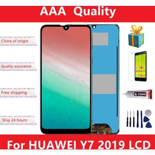 For Huawei Y7 2019 LCD Display Touch Screen With Frame For Y7 Prime 2019 DUB-LX3 DUB-L23 DUB-LX1 lcd