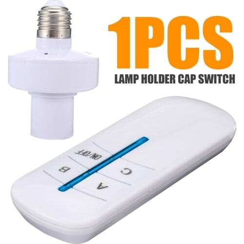 E27 Wireless Remote Control Lamp Holder Screw Bulb LED Light Base Cap Socket Switch For Household Lighting