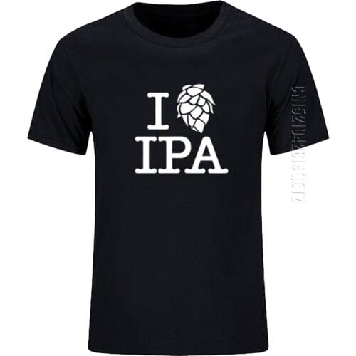 Summer Brand Clothing I Love IPA O Neck T Shirt Men Beer Tshirt Casual Cotton Funny Beer Mans Pale Ale T-Shirt IPA Plus Size