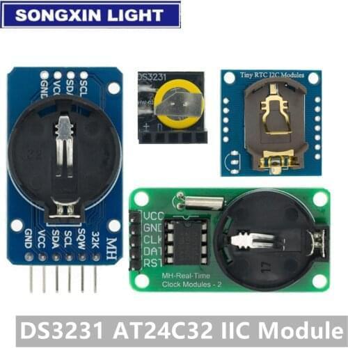 DS3231 AT24C32 IIC Module DS1302 Precision Clock Module DS1307 Memory module mini module Real Time 3.3V/5V For Raspberry Pi
