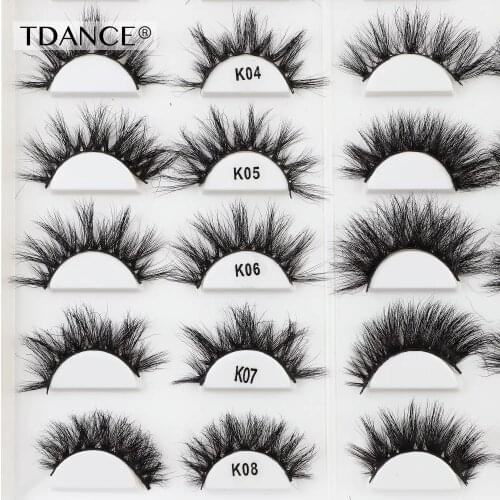 TDANCE 3D Mink Eyelashes 16mm-21mm Long Lasting Lashes Natural Dramatic Volume Eyelashes Thick Long False Eyelash Srtip Eye Lash