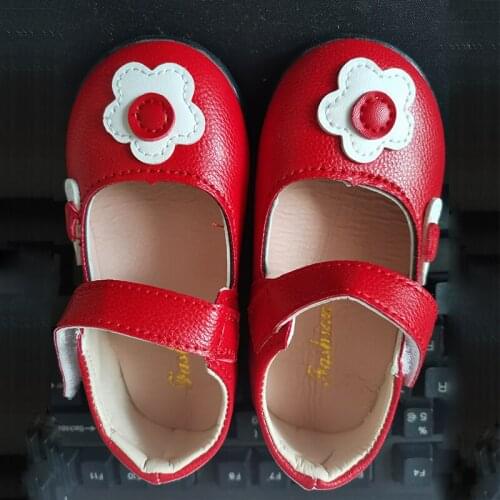 1 2 3 4 5 6 Years Flower Toddler Baby PU Leather Princess Dress Shoes For Kids Little Girls Slip-On Flat Single Shoes Spring New