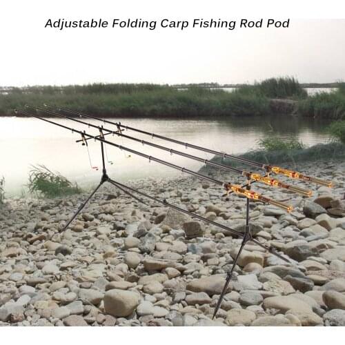 Lixada Adjustable Retractable Carp Fishing Rod Pod Stand Holder Fishing Pole Pod Stand with 3 Bite Alarm and Swingers Indicators