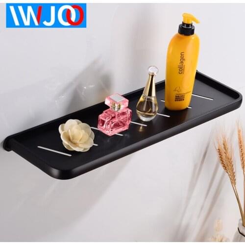 Bathroom Shelf Corner Aluminum Decorative Bathroom Shelves Single Wall Mounted Multipurpose Shampoo Shelf 50cm Bath Accessories