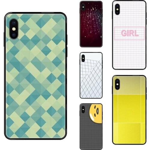 Luxury Fashion Retro Black White Grid Simple Back Good Sale Shop Black Soft TPU Phone Cover For Xiaomi Redmi Note 4 5 5A 6 7 8