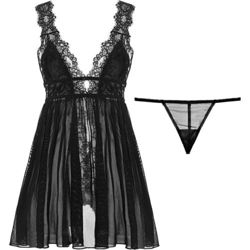 Sexy deep V solid yarn wire free underwear temptation lace hollow 3/4 cup bras and panty set CYHWR