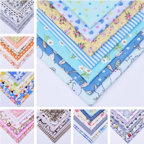 DIY 6/7/8pcs/lots 25x25cm Multicolor Mix Pattern 100% Cotton Pur-cut Patchwork Fabric Bundle Sewing Quilting Crafts for Handmade
