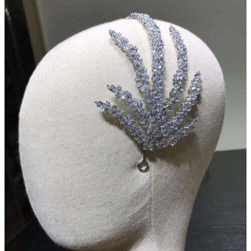 Bridal Hair Accessories, Silver Wedding Crown, Golden Crystal Headband , Princess Pageant Tiaras, Prom Banquet Jewelry A01171