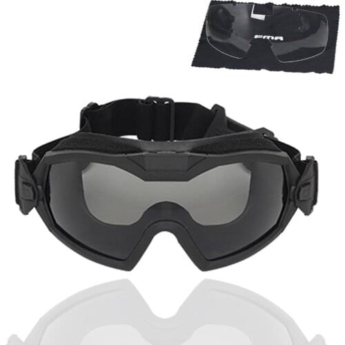 FMA Tactical Goggles with Fan Airsoft Anti-fog Dust Lenses Eyewear Military Eye Protection Glasses Adjustable Eye Goggles