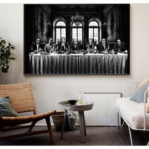 THE LAST SUPPER - MOVIE GANGSTER COLLAGE HD Print Canvas POSTER Home Decorative Wall Art Painting