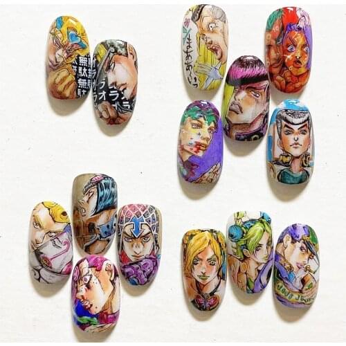 TSC-241-251-261-271 cute SUPER JO HERO stone age 3d nail art stickers finished sticker patch
