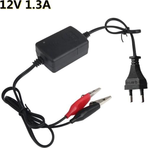 12V 1.3A Smart Charger For Motorcycle Car With LED Indicator 12V 1300mA Switching Power Supply Table Type EU/US Plug