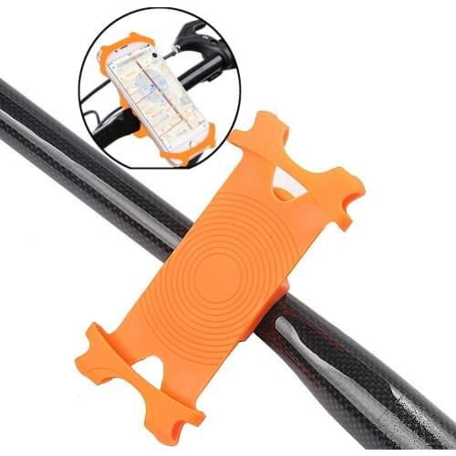 Bicycle Aluminum Alloy Rubber Phone Holder Handlebar Rotation Mount Bracket Bike Phone Holder Cycling Phone GPS Stand Support