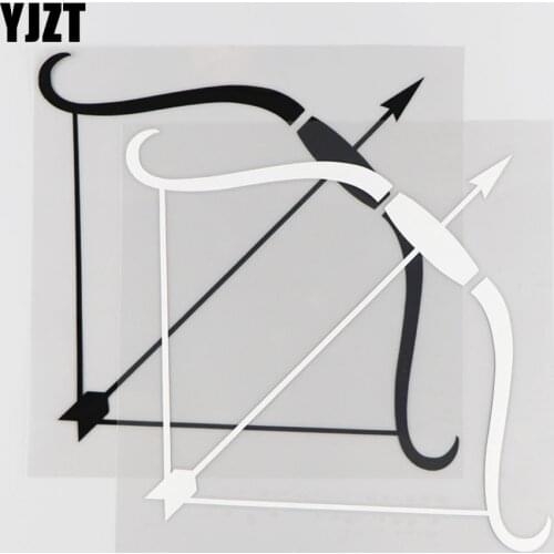 YJZT 18CM*18CM Bow And Arrow Personality Pattern Vinyl Decal Decoration Car Sticker 1A-0322