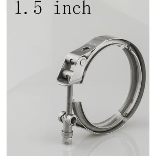 1.5 inch Universal Stainless steel exhaust downpipe v band clamp v-band clamps V clamp clip
