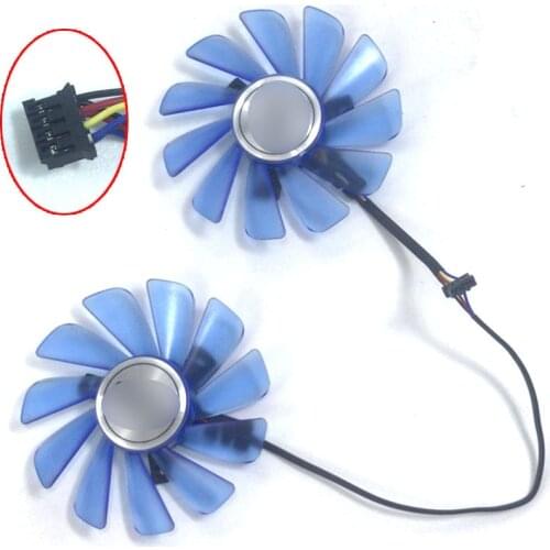 2 pces FDC10U12S9-C 85mm 12v 0.45a 4 fio 4pin vga ventilador substituir placa gráfica ventilador de refrigeração para seu rx 470