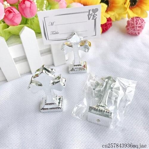 500pcs Cross Place Card Holder Clips Name Photo Holder Religious Activities Favors and Gift Wedding Decoration