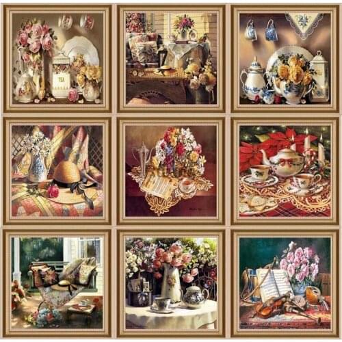 5D Diamond Painting Table art decoration painting Square Drill Cross stitch Rhinestone Mosaic Diamond Embroidery Gift Home Decor