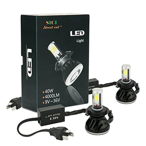 Car Automobile LED Headlight Bulbs Conversion Kit All-in-one -H4/9003 (H/L)-40W 4000LM (x2) 6000K Daylight with Rainproof Driver