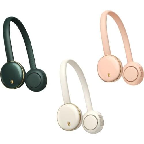 Hands-Free Portable Neck Fan 1600Mah Rechargeable Personal Sports USB Fan 360° Rotation 3 Wind Speed Fan Wearable Fan