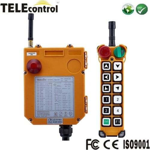 Telecontrol 12 buttons wireless industrial electric hoist crane remote control with emergency rotary switch F24-12S
