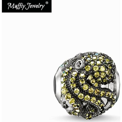 Beads Green Octopus,Karma Europe 2019 Brand New Good Fashion Jewelry Fit Key Necklace Bracelet,Earring, Fashion for Women Men