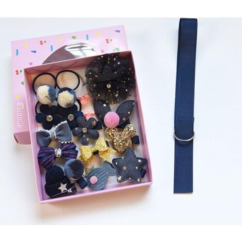 18pcs/Set Baby Hair Clips Princess Kids Shiny Hair Pins Headband Bows Crown Elastic Hair Bands For Girls Hair Accessories