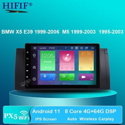 DSP 9" HD Android 11 Octa Core HD Screen 1 DIN Car Radio GPS 9 inch Radio Stereo For BMW E53 E39 X5 wifi 4G GPS USB AUDIO NAVI