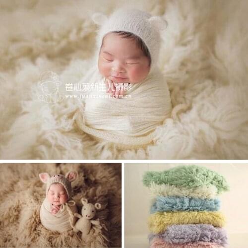 Newborn Photography Background Flokati 150x90cm Curly Greek Wool Blanket Baby Photo Shoot Props Boy Girl Fotografie Accessoires