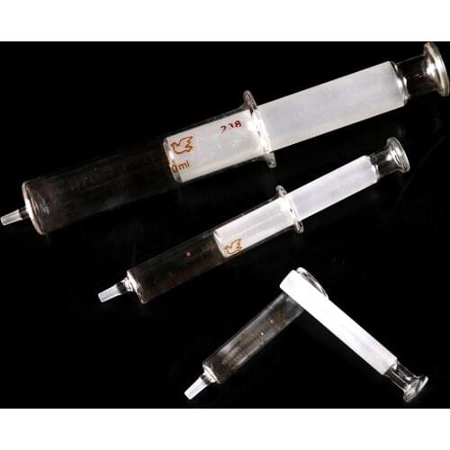 Hot sale 2ML 5ML 10ML 20ML Glass Syringe Injector Sampler Dispensing With Ink Chemical Medicine