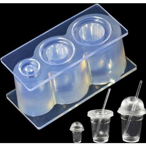 Handmade Silicone Mold Resin Crafts Decorative DIY Hollow Bottle Cup UV Crystal Epoxy Molds