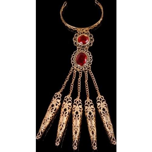 K3NF 1pc Womens Girls Belly Dance Dancing Finger Indian Thai Finger Golden Jewelry