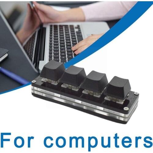 OSU Mini 4key Keyboard Photoshop Drawing Keyboard Support Software Keyboard Mechanical Switch Programming Keypad Red With M S3D5