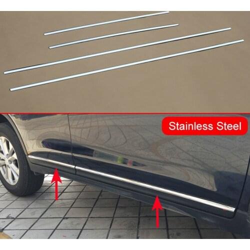 Stainless Steel Door Body Side Molding Trim Cover For Nissan X-Trail Rogue T32 2014 2015 2016 Accessories Parts Express Shipping