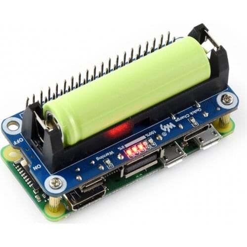 Li-ion Battery HAT for Raspberry Pi 4 / 3 / Zero / Zero W, 5V Output Quick Charge Onboard SW6106 Chip