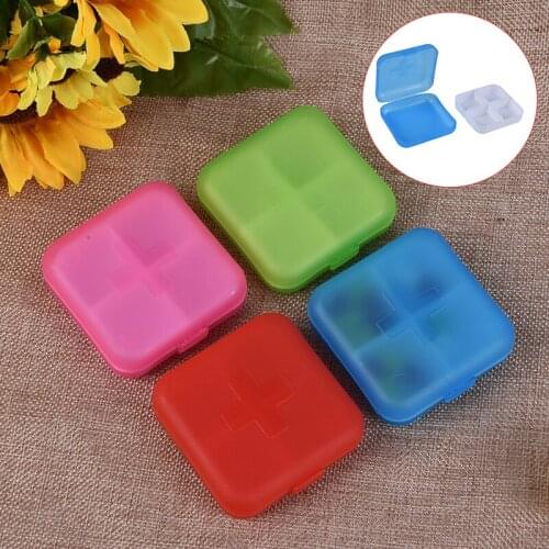HOT! Hot Selling 2020 1 PCs Makeup Storage Case Container 4 Slot Case Storage Folding Vitamin Medicine Drug Pill Box