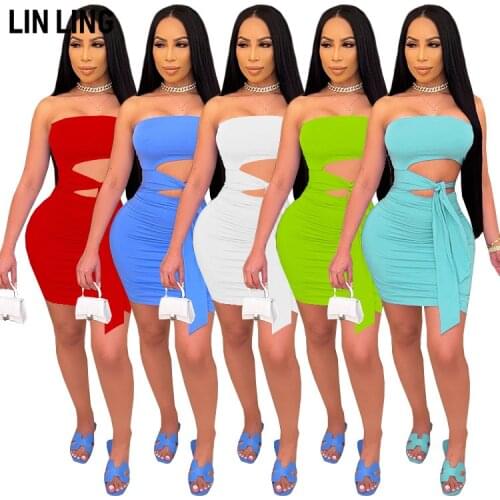 LINLING Womens Sexy Bodycon Cut Out Long Sleeve Mini Club Cocktail Dress Sling Open Waist Tie Dress Dresses Women