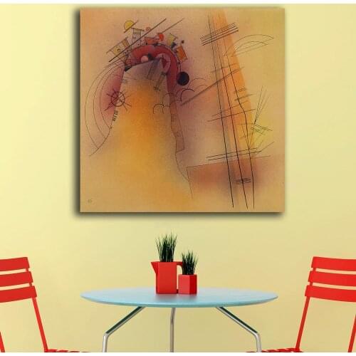 Fashion Large Size HD Oil Painting Aglow by Wassily Kandinsk Wall Art Picture Paiting Canvas Prints Home Decor Wall Art Picture