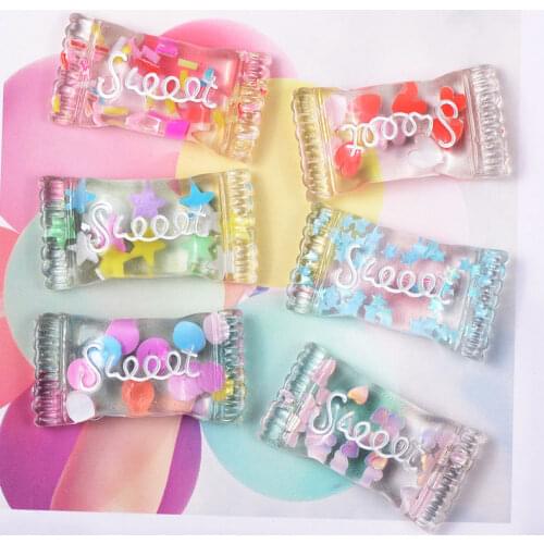 6Pcs Crystal Candy Addition For Slime Fluffy Accessories Charms Antistress DIY Bead Toys For Soft Modeling Clay Slime Kit