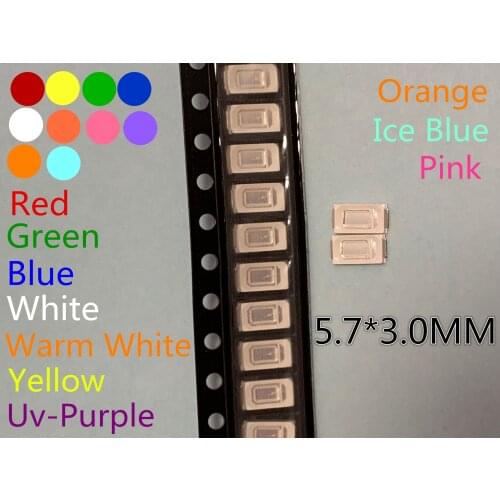 3000pcs SMD 5730 5630 LED Diode Kit 10Values Red/Green/Blue/White/Yellow /Warm White/Orange/Pink/ Ice Blue/purple uv GOLD LED