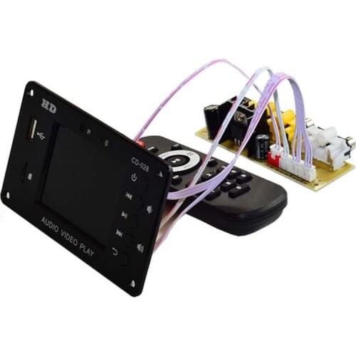 New Bluetooth 5.0 MP3 Decoder Player 2.8Inch HD 7-24V Multimedia Video Decoding Module AUx USB TF Card DIY Sound Amplifiers
