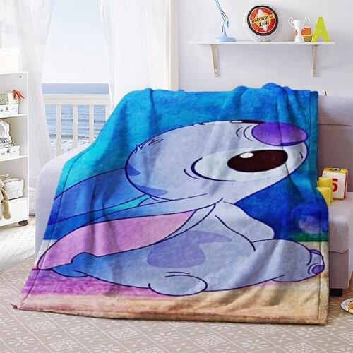 Disney Lilo & Stitch 3D Printed Blanket Thows Couch Quilt Cover Travel Bedding Soft Velvet Plush Throw Fleece Blankets Bedspread