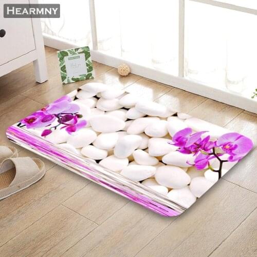 Nice Stone Flowers Doormat Outdoor Floor Mat Home Creative Mat Super Soft Absorbent Bathroom Door Entrance Mat 40X60cm,50x80cm