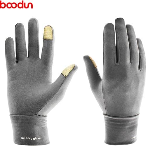BOODUN Windproof Outdoor Sports Driving Running Hiking Gloves Winter Mittens Bicycle Bike Cycling Gloves For Men Women Glove