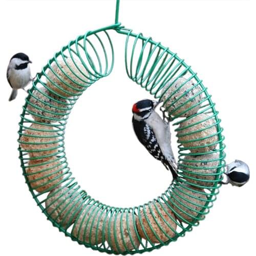Hanging Peanut Wreath Bird Feeder Hanging Bird Feeder Seed Food Container Wild Bird Feeder with Hanging Hook for Birdwatching