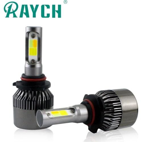 Raych 3 Color Changing LED Car Headlight Kit dual color HB3 HB4 H11 H4 LED H7 Fit For All Car Amber White Blue Color hyper flash