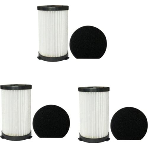 Replacement HEPA Filter for MOOSOO D600 / D601 and Iwoly V600 Corded Vacuum Cleaner (3 HEPA Filters & 3 Sponge)