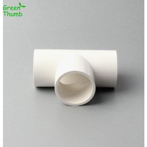 2pcs 20mm/32mm/40mm PVC White Pipe Connector Water Tube Equal Diameter Fittings Pipe Adapter Water Supply for Garden Irrigation