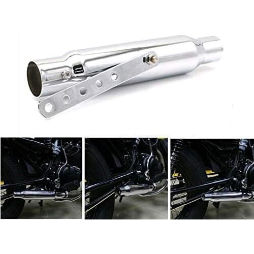 Universal Chrome Exhaust Pipe Silencer Mufflers For Motors Harley Cafe Racer